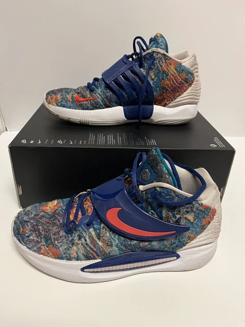 Nike KD XIV 14 Psychedelic Deep Royal Blue Pale Coral Men’s Kevin Durant Size 10 Nike KD XIV 14 Psychedelic Deep Royal Blue Pale Coral Men’s Kevin Durant Size 10
