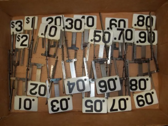 21 Original Vintage National Cash Register Indicator Flags