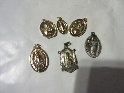 Lote de 6 medallas religiosas María católica niño Jesús
