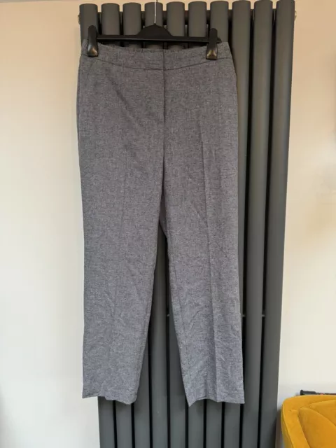 Bnwot New M&S Classic Navy blue mix smart straight leg trousers size 12