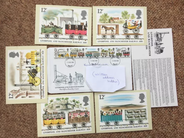 First Day Covers LIVERPOOL RAILWAY Job Lot post Stamps Post Office Royal Mail GB