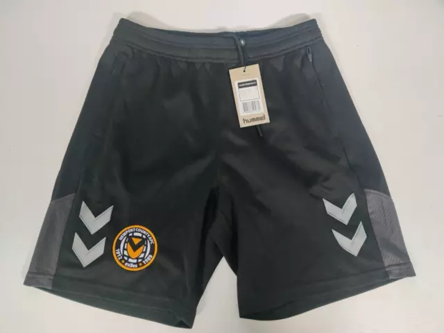 22/23 Newport County football club coach short small mens zip pockets  bnwt