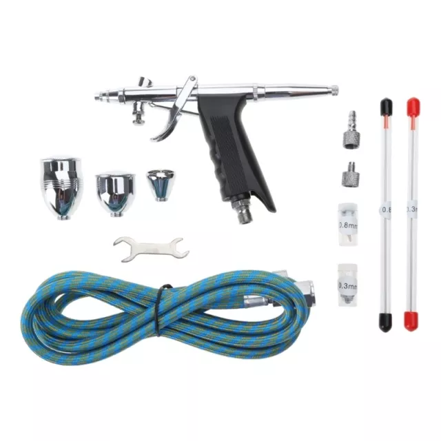 Airbrush Kit Airbrush Guns Single Action Feed Set 0.38 & 0.5mm Needles