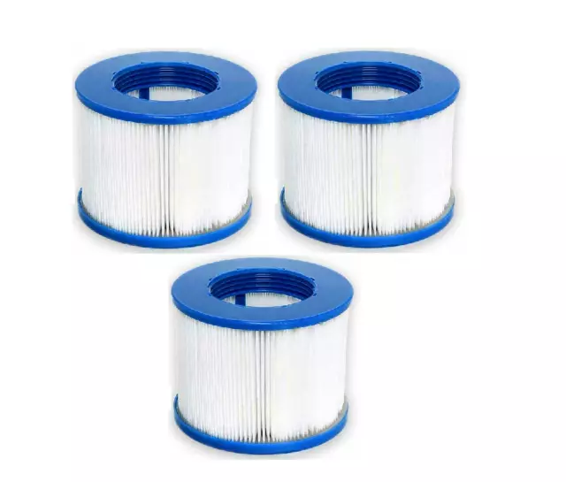 INFLATABLE HOT TUB FILTERS, 3 x SCREW ON (cleverspa, wave spa + many more)