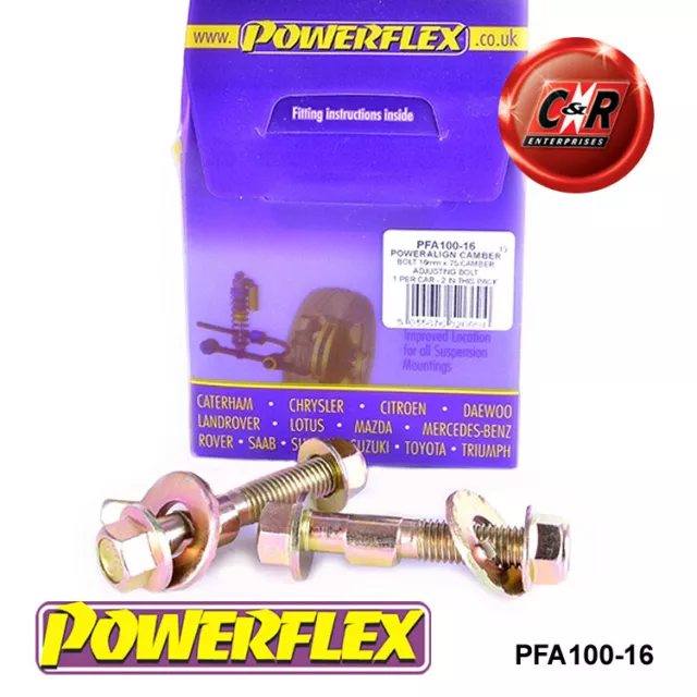 Powerflex Road Poweralign Camber Bolts Kit de Boulon Carrossage 16mm PFA100-16