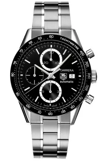 Tag Heuer Carrera Cv2010.Ba0794 Automatic Chornograph Steel Men's Black Watch