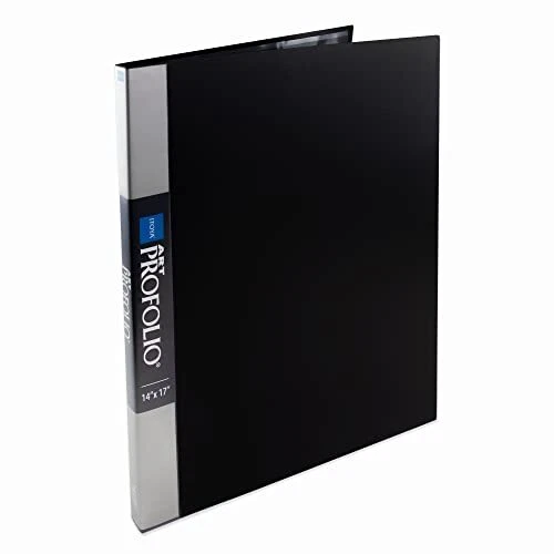 Itoya Original Art  14x17 Black 48-Page Art Portfolio Binder with Plastic