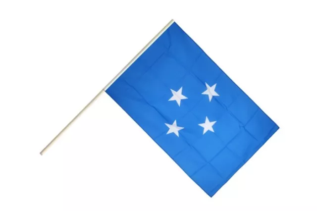 Stockflagge Stockfahne Mikronesien 60x90cm Fahne Flagge mit Stock