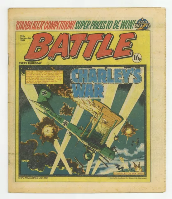 Battle Sep 19 1981 VG+ 4.5 Low Grade