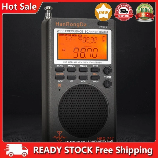 RADIO FM RECEIVER NOAA Alert Useful FM/MW/SW/SSB/LSB/AIR/CB/VHF(UHF ...
