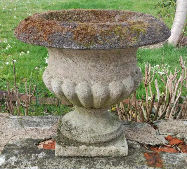 MÉDICIS ANCIEN PIERRE reconstituée /vase jardin ancien/extérieur