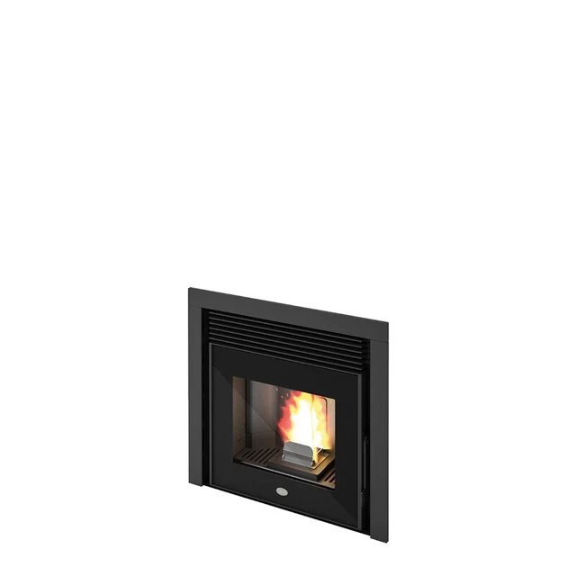 Inserto Caminetto A Pellet Eva Calor Leonardo New Nero Tex 11 Kw