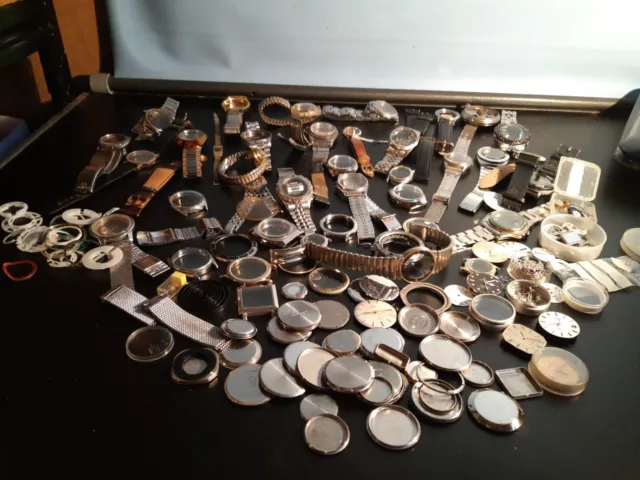 A Massive Lot Of Watch Bits ,sold Has Spares Some Straps Are Incomplete