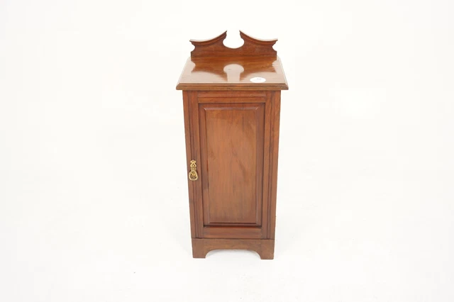 Victorian Walnut Nightstand Beside Cabinet, Lamp Table, Scotland 1890, H893