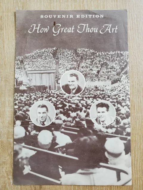 BILLY GRAHAM CRUSADE Souvenir Edition 1955 Vtg How Great Thou Art Sheet Music