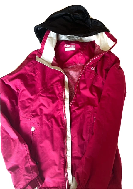 Gill Size 8 / Medium Full Zip InShore-Sport Fishing Sailing Jacket w/ Hood Pink