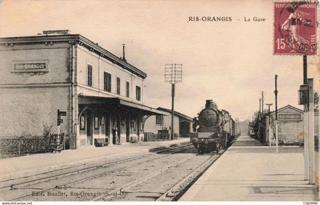 91 - RIS ORANGIS - S13232 - La Gare - Train - En l'�tat - L1