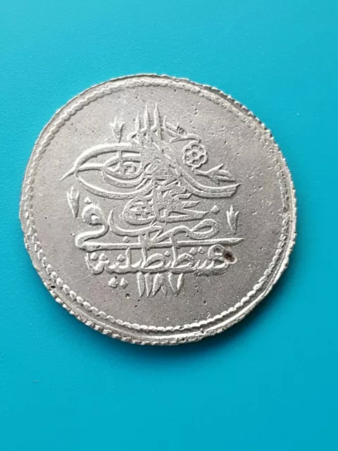 TURKEY AH 1178/19 Abdülhamid I KURUS Silber Osmanisches Reich Coin Münze 2