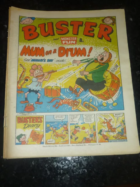 BUSTER & MONSTER FUN Comic - Date 10/06/1978 - UK Paper Comic 8p