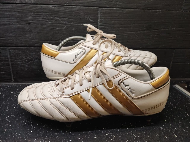 ADIDAS ADINOVA WHITE Leather Soft Ground SG Football Boots Size