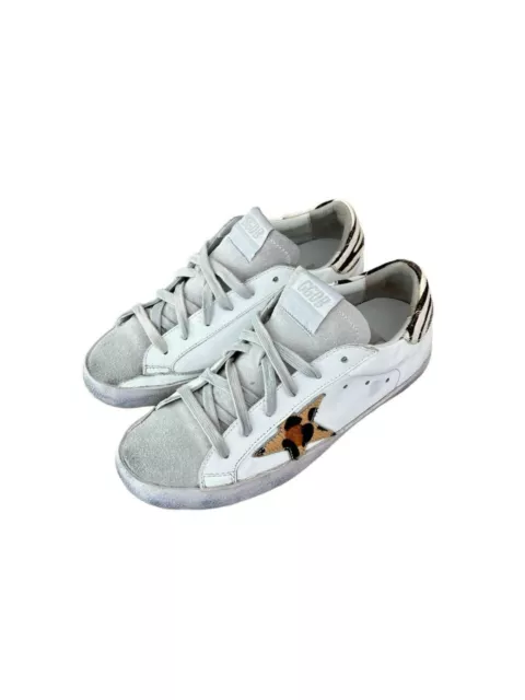 Golden Goose Deluxe Brand GGDB superstar vintage leopard/white sneakers EU 39