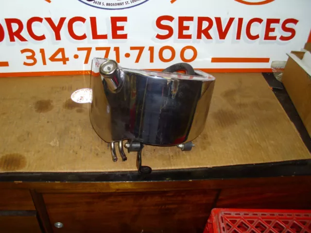 Harley-Davidson, Chromed Oil Tank, P/N#62498-86A, Used, Good Condition.#