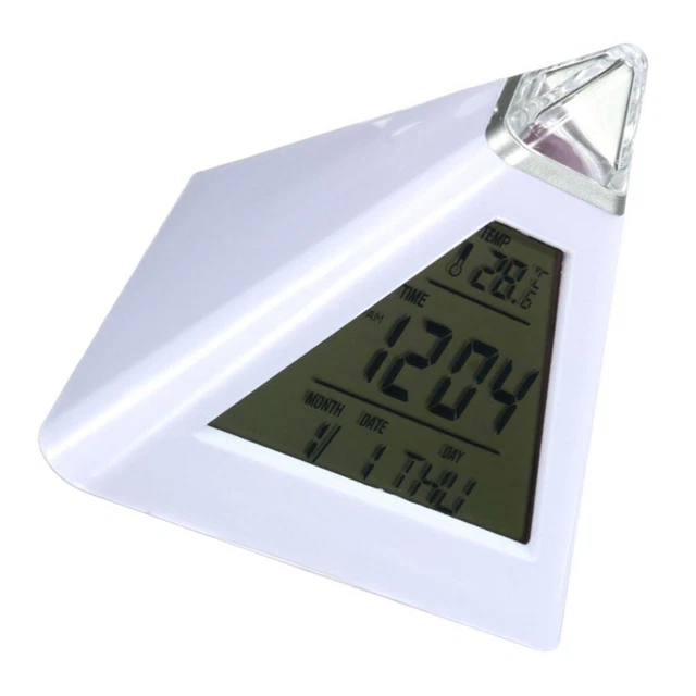 Pyramid Clock Clicker LED CLOCK DIGITAL Alarm Indoor Temperature Display Pyramid Number ...