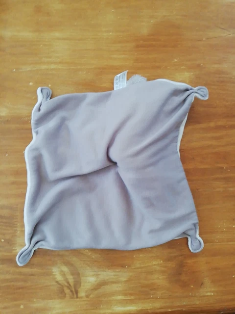 OL/ Doudou Nature Et Découvertes Lapin Plat Beige Carré 2 Tons 3