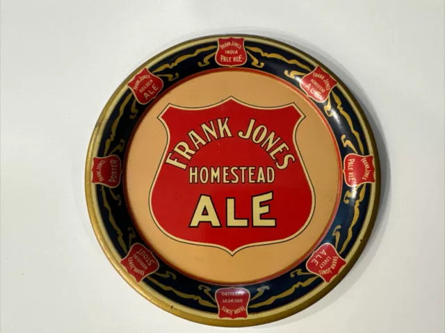 Excellent Condition Frank Jones Ale Metal Tin Litho Beer Tip Tray Portsmouth Nh