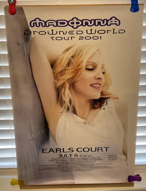 Madonna Drowned World Tour Earls Court Promo Poster 2001