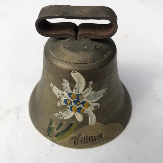 Villars ancienne petite cloche en bronze ? Fleur En Peinture
