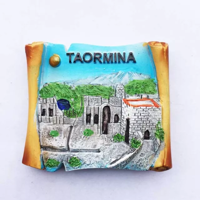 Taormina Sicily Italy Tourist Gift Souvenir 3D Resin Refrigerator Fridge Magnet