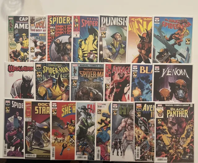 WOLVERINE  50th Anniversary Variant HOMAGE Set.  21 BOOKS IN TOTAL