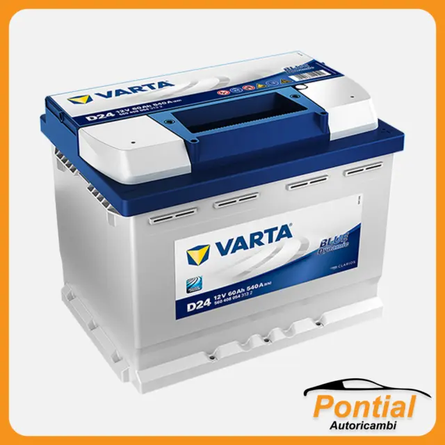 Batteria Auto Varta D24 12V 60 Ah 540A En Blue Dynamic - Positivo A Destra