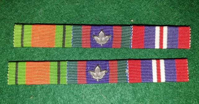 WW2 CANADIAN RIBBON Bar:Defense & War Medals, CVSM With Device $17.00 ...