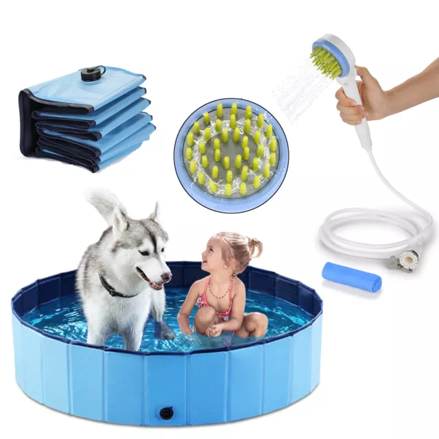 Pet Dog Swim Pool Foldable Kids Collapsible Bathing Tub Portable Outdoor S/M/L