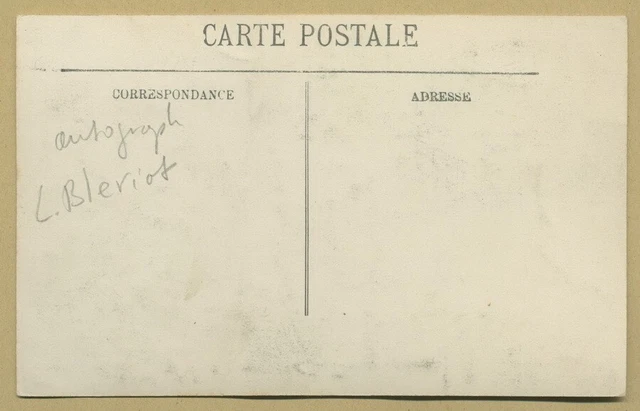 Photo-carte Signée Louis Blériot - Aviateur Français, Autographe Rare Des Années 1910