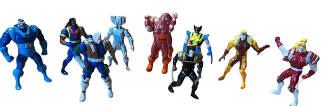 X-MEN Steel Mutants Marvel Comic Toy Biz 1994 Action Figure Mini Lot of 10