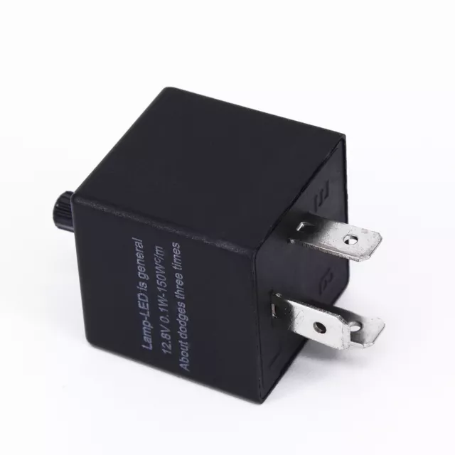 Universal Blinkrelais Blinker Schwarz Elektronisch Lampe 0,02A-20A Einstellbar