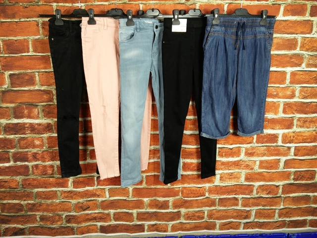 Pacchetto Pantaloni Ragazza Età 8-9 Anni Next George Primark Set Jeans Jegging 134Cm