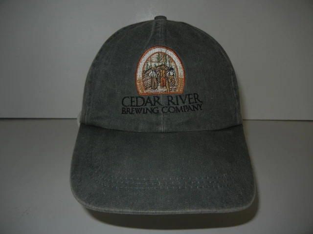 CEDAR RIVER BREWING COMPANY Gray SEATTLE BREWERY HAT Beer Work Baseball Gym Cap