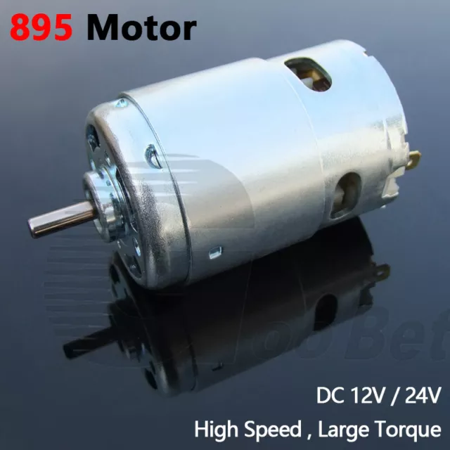 895 Electric Motor DC 12V 24V High Speed Large Torque for RC Boat Car Power Tool