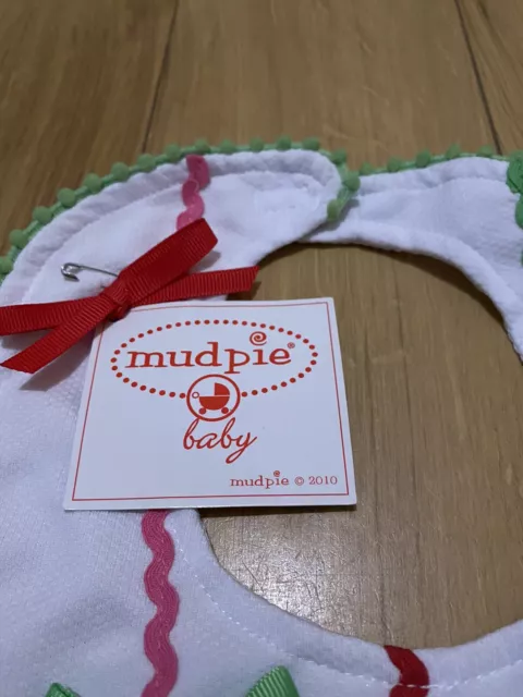 Mud Pie Baby Mädchen Ornament Pika schickes Band Weihnachtslätzchen brandneu mit Etikett 2