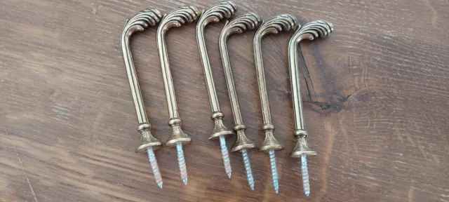 Lot de 6 Embrasses à rideaux en Laiton