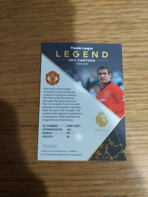 Carte Eric Cantona 2024 Futera Unique Legacy – Gradée PSA 9 – 05/08 – Pop 1