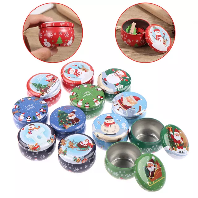 2.2OZ Christmas mini tin box Sealed jar packing boxes jewelry candy box stoS_tu