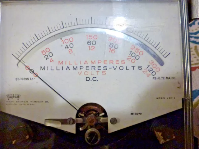 Triplet / Bell System 420-g meter used by western electric  test panel meter.