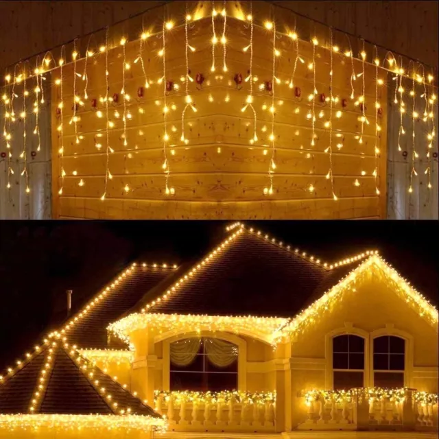 1000 LED Curtain Fairy Lights String Indoor/Outdoor Backdrop Wedding Xmas Party 2