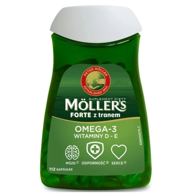 MÖLLER'S FORTE WITH cod liver oil, Omega3 + Vitamins D and E, 112 capsules £10.05 PicClick UK