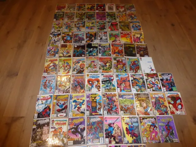 Lot of 78 Spider-Man various Spectacular Web Pe (1980s Marvel Comics) High Grade